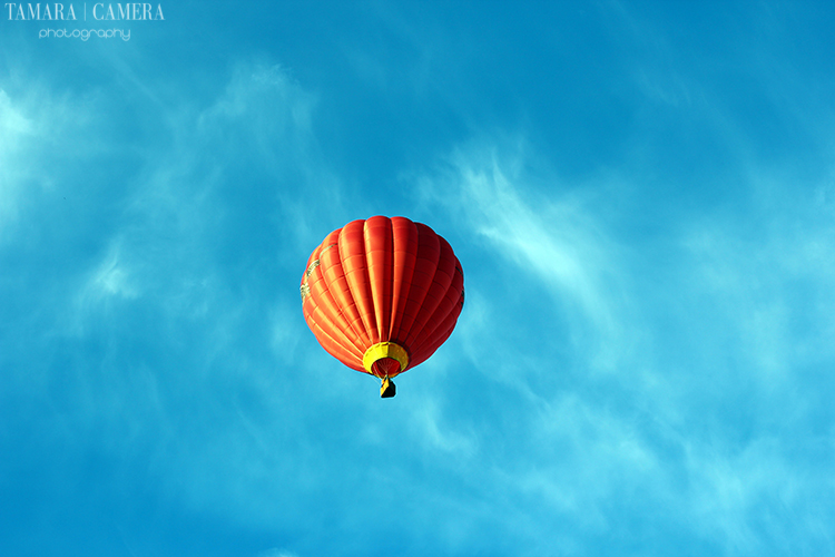 Hot air balloon in the sky | High Contrast Photography TIps
