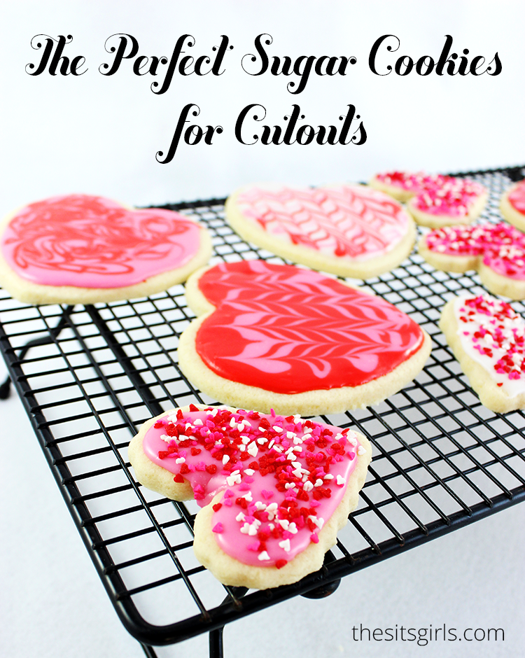 These cookies look fancy, but they are really simple to make when you use the recipe for the perfect sugar cookies for cutouts.