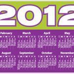 2012 calendar