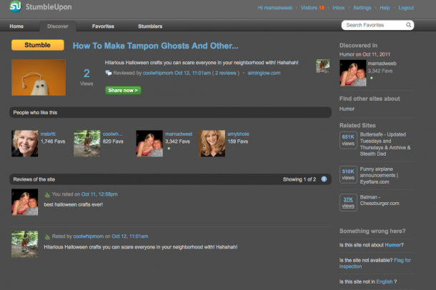 how to get visitors with stumbleupon