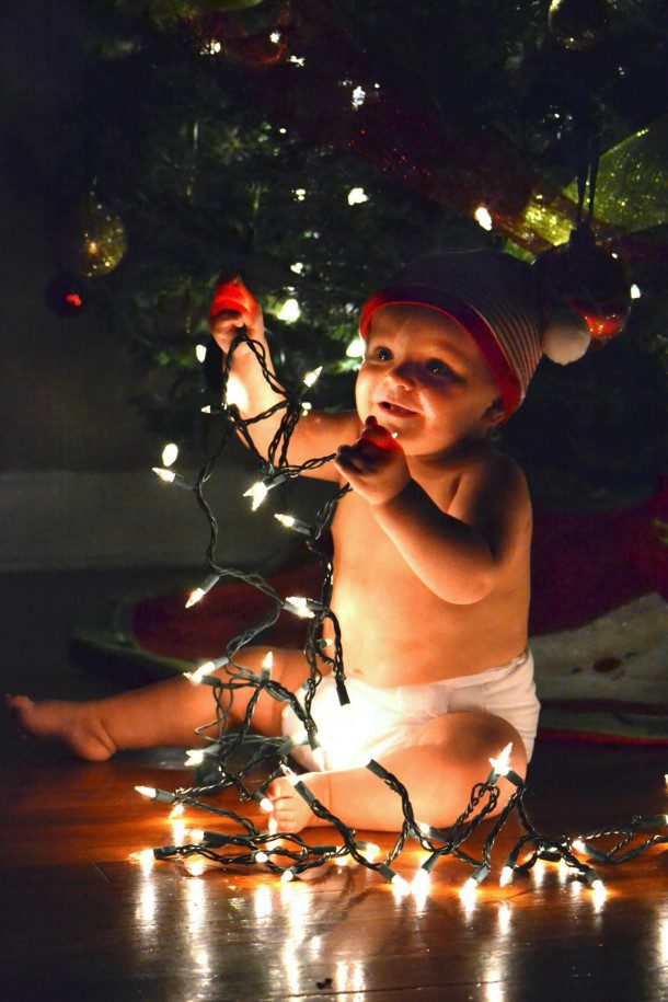 child at christmas