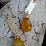 Pineapple Quartz Briolette Earrings handmade jewelry