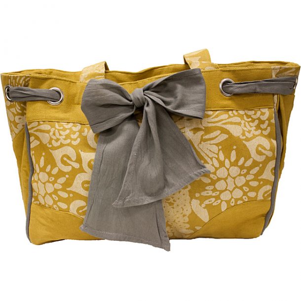 mustard tote handmade