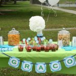 Graco Party Stroller Jogging Baby Shower Gift Idea banner centerpieces coffee filter tutorial event 2