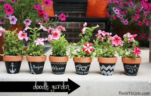 chalkboard paint flowerpot ideas