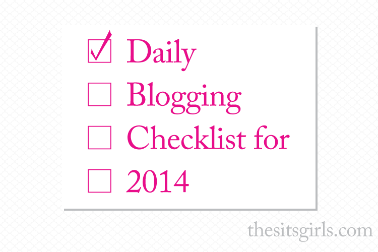 daily blogging checklist