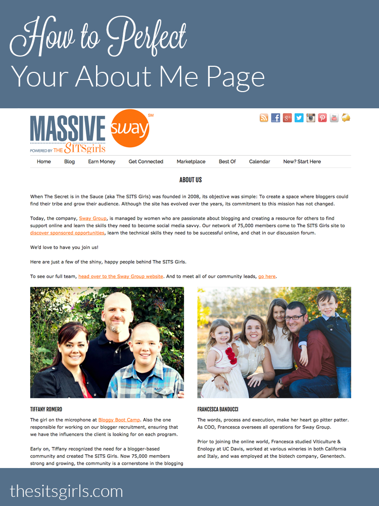 Blog Tip: The second most looked at page on your blog is the About Me page. These tips will help you create the perfect about page.