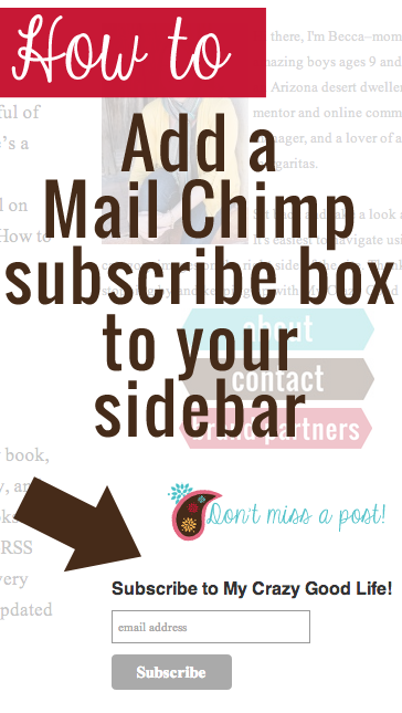 mailchimp subscribe box