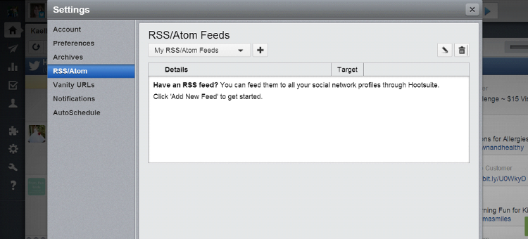 how to use hootsuite rss feeds