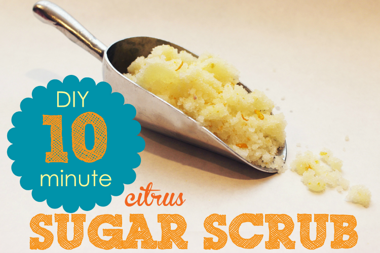 self-care ideas citrus sugar scrub