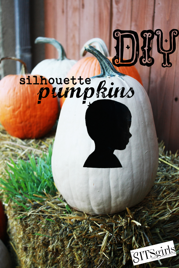 An updated take on decorating pumpkins - silhouette pumpkins. 