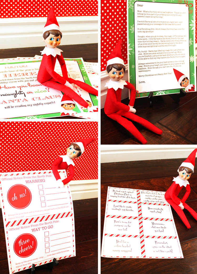 Elf On The Shelf Printable Pack Collage