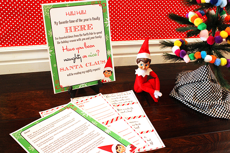 Elf On The Shelf printable pack. Super cute notes for your elf to leave each day.