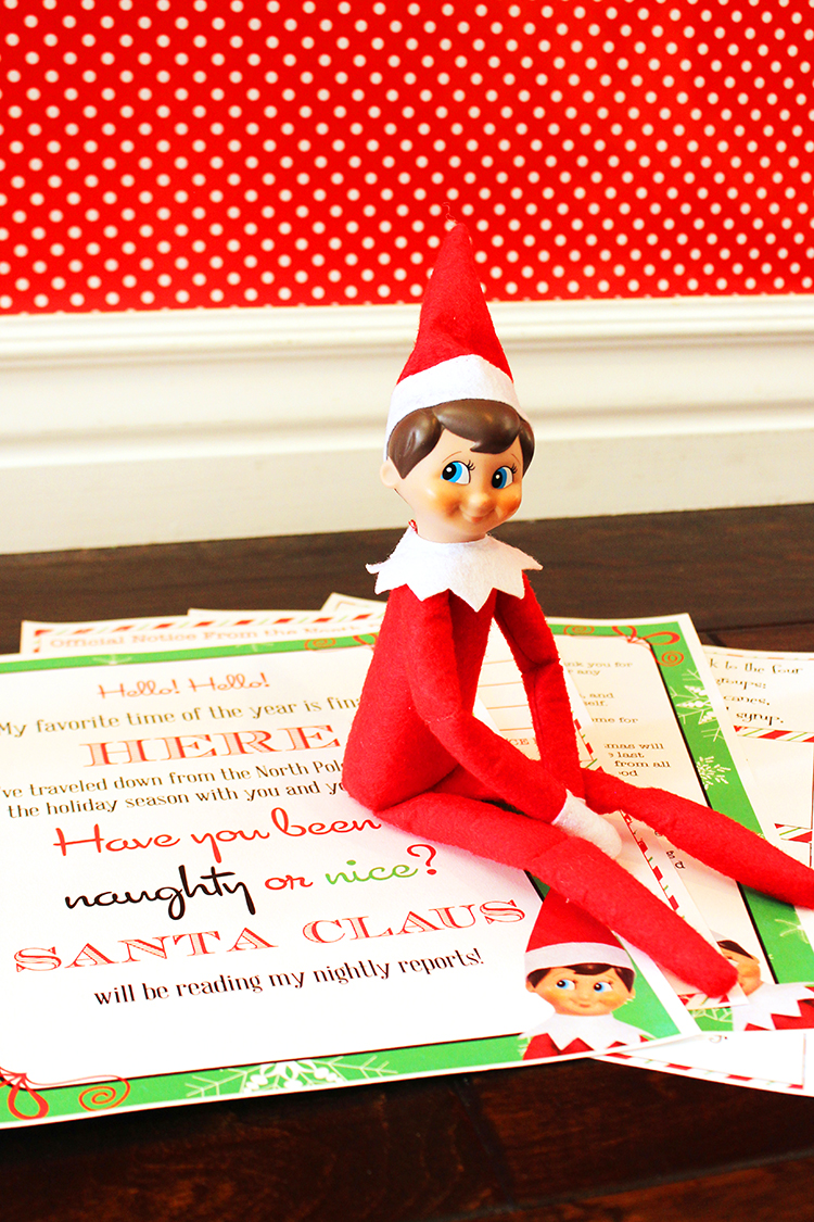 Elf On The Shelf with a cute printable pack your kids will love.