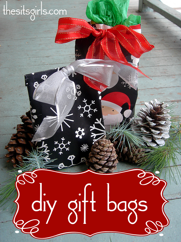 Make gift wrapping easier with these DIY gift bags for all of your oddly-shaped presents this year. 