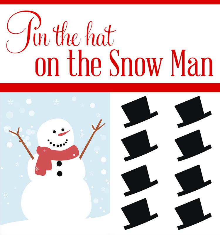 Pin The Hat On The Snowman will have the whole family laughing. You can use it throughout December, or have Santa leave it with his letter as an extra gift.