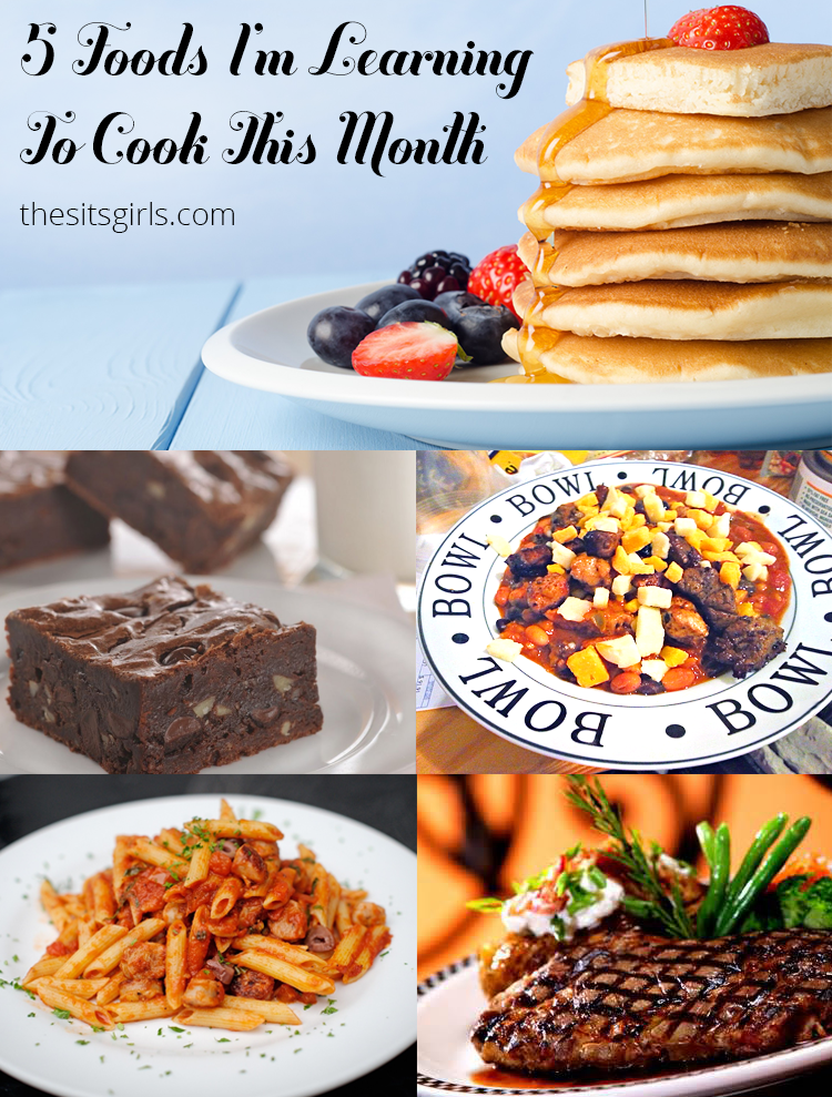 Great recipe ideas for five foods I want to learn how to cook this month. 