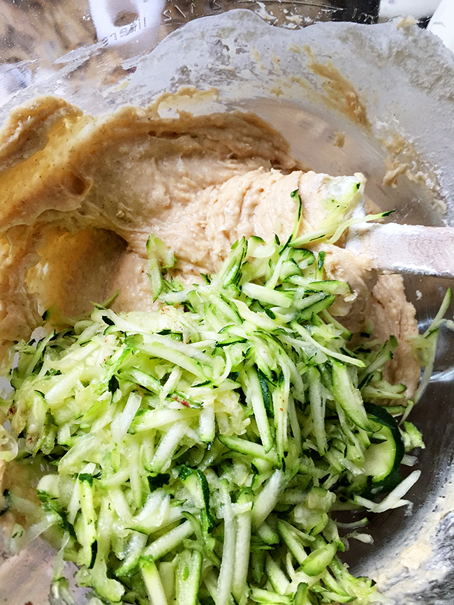 Combine all your ingredients in one bowl. For a small batch of quick bread, you don't have to use a mixer. 