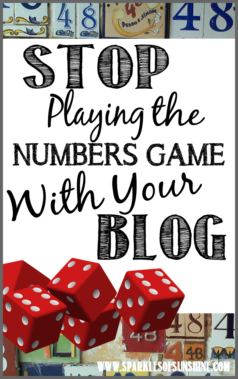 It is time to stop focusing on the numbers and stats and get back to focusing on your writing. 