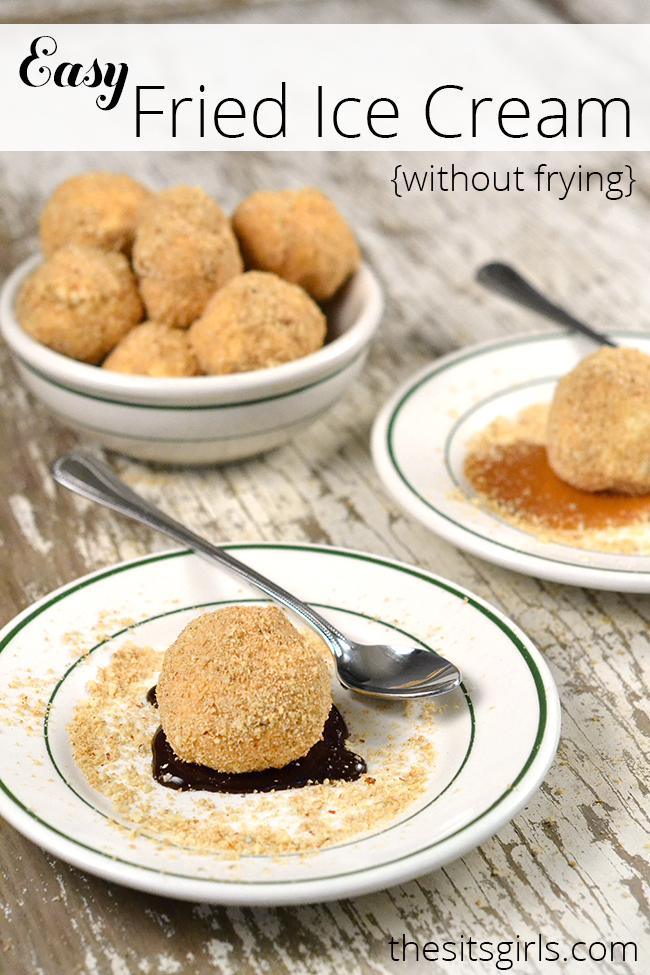 Mexican "Fried" Ice Cream made easy! This is something the kids could help make and love to eat, too. SO GOOD!