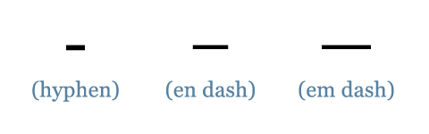 There are different kinds of dashes you can use in a sentence. The em dash shows a strong break. 
