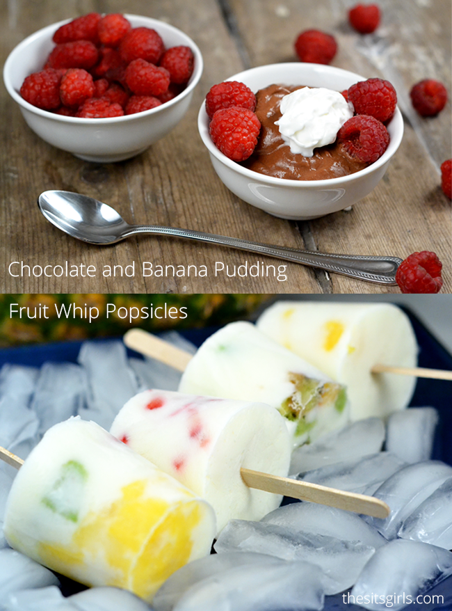 Two quick and easy summer treat recipes that will help you get in a dose of dairy and fun. Chocolate Banana Pudding Recipe | Fruit  Whip Pops