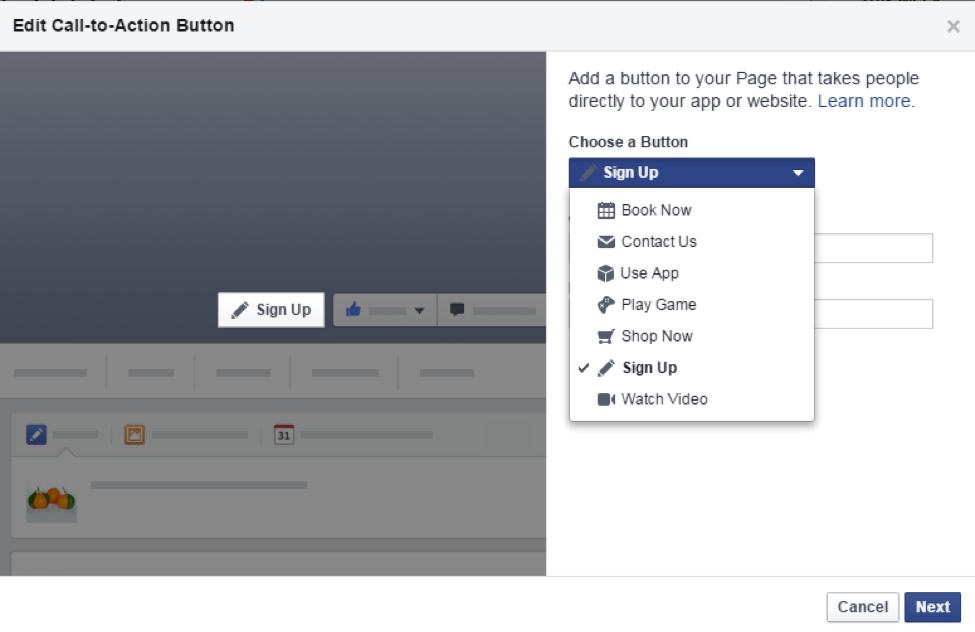 Be smart about using the Facebook call to action button! 