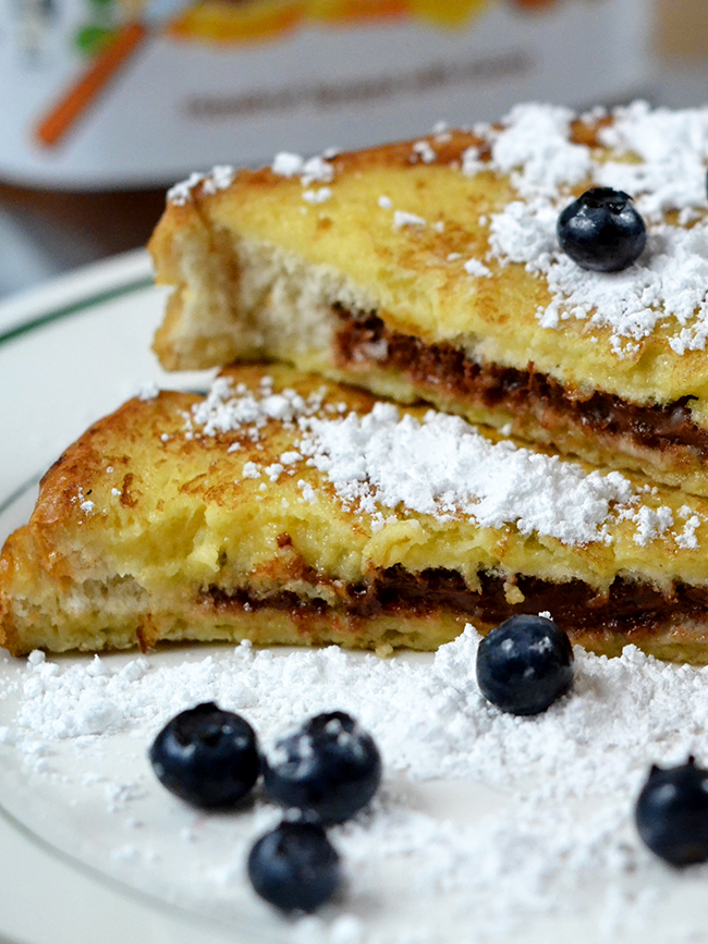 Don't just top you french toast with Nutella, add it before you cook the bread. 