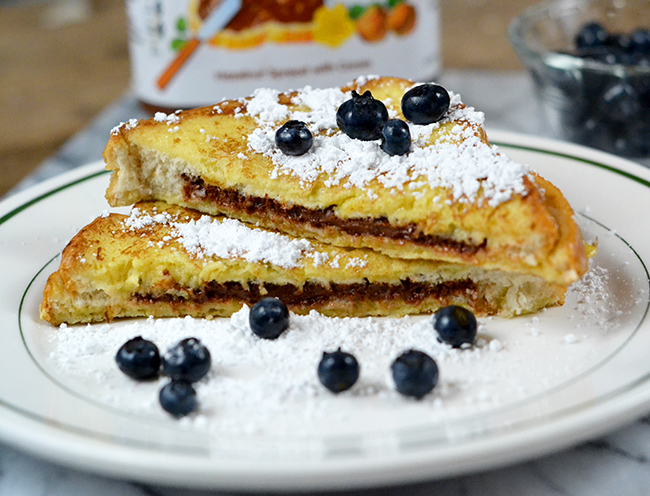 This is the best french toast recipe EVER. You will love the Nutella. 