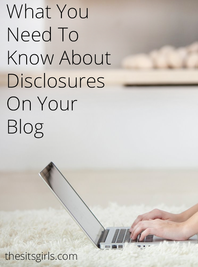 Bloggers are required to disclose any time they are making money from a blog post or on social media. Find out about FTC guidelines, disclosure pages, and other important information you need before you start making money blogging. 
