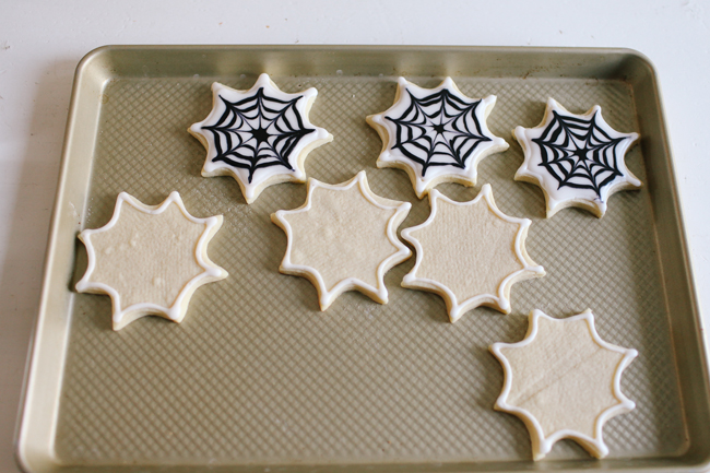 These sugar cookies show how you should outline them before flooding the inner.