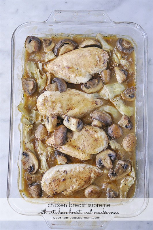 Chicken Breasts Supreme with Artichoke Hearts and Mushrooms