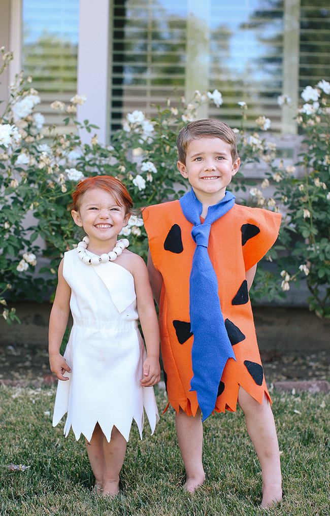 Super easy and cute... this is the best DIY Flintstone costume for your cute little ones!
