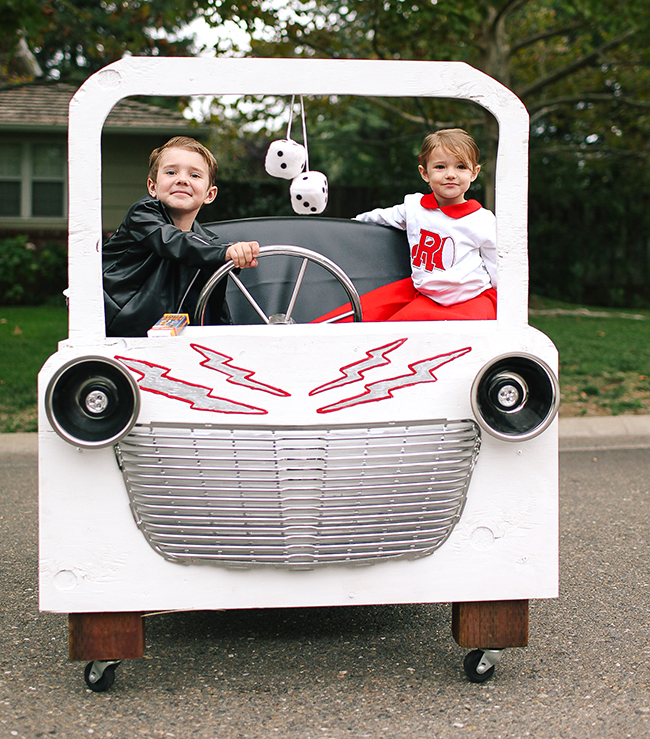 These Grease costumes are perfect because of the Grease Lightning car! 