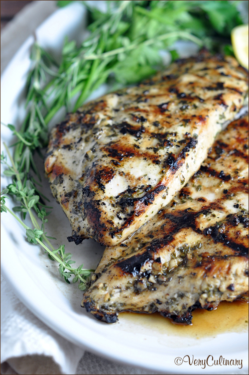 Grilled Chicken Breast With Herbs And Lemon