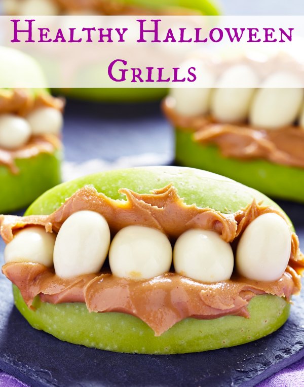 Apples and peanut butter are the best combo for this Halloween Snack!