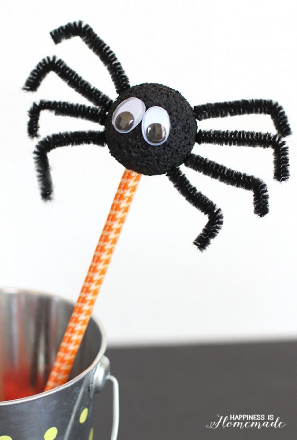 Kids-Craft-Halloween-Spider-Pencils-690x1024