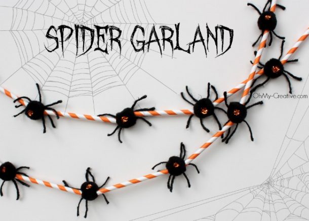 This spider garland will spook out anyone who enters! And it is super easy to make!