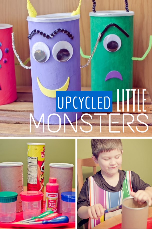 Use toilet paper rolls to make these cute little monsters!