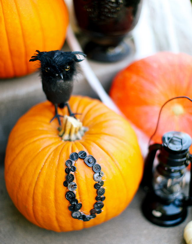 We are totally obsessed with these button pumpkins! Super cute! 
