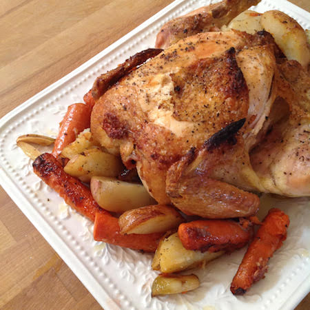 This is the perfect recipe to serve when you have company over! Roast chicken is so All American!