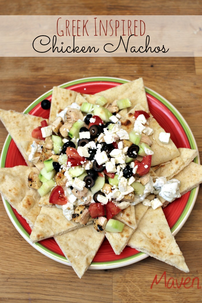 These Nachos have a Greek twist on them! What a cool way to refresh a classic recipe!