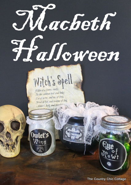 Literary lovers will love this Macbeth inspired decor!