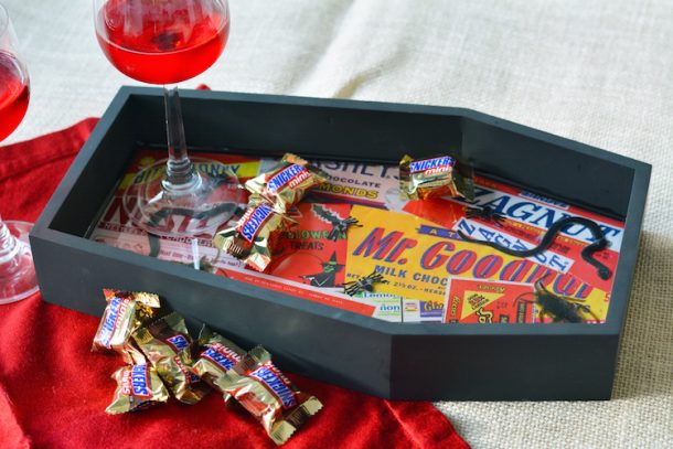 This cute tray is the coolest way to serve treats this Halloween