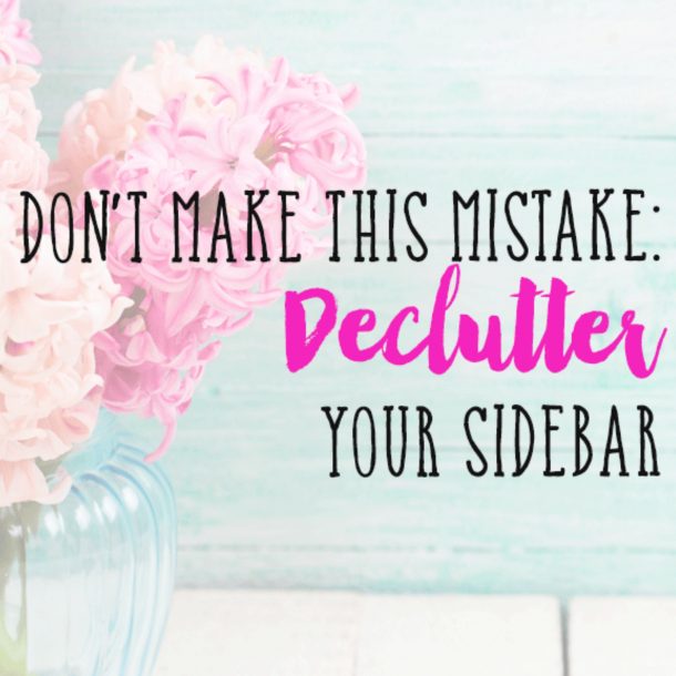 declutter your sidebar