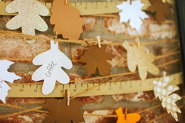 Write what you are thankful for on some leaves, and display them using this cute DIY!