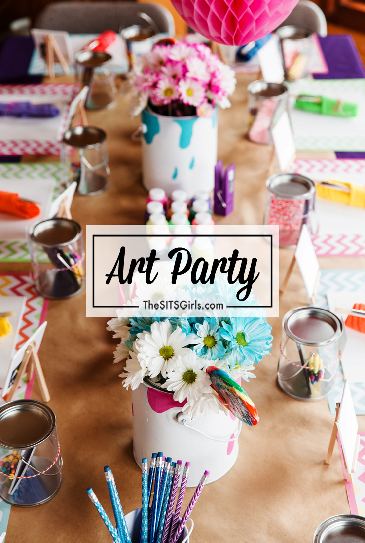 The perfect art party - cute birthday decor and snack ideas.