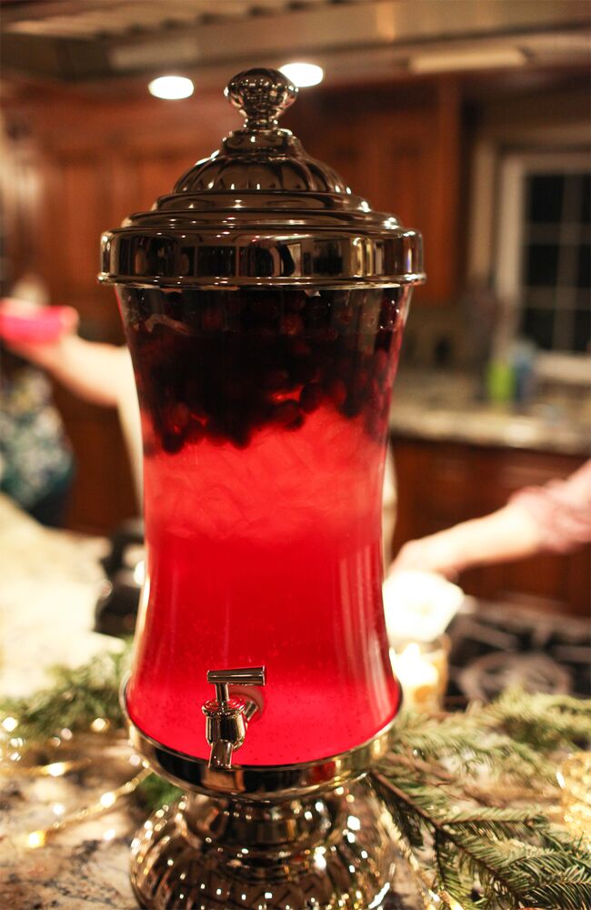 Champaign Cranberry Punch - the perfect touch for an elegant Christmas party.