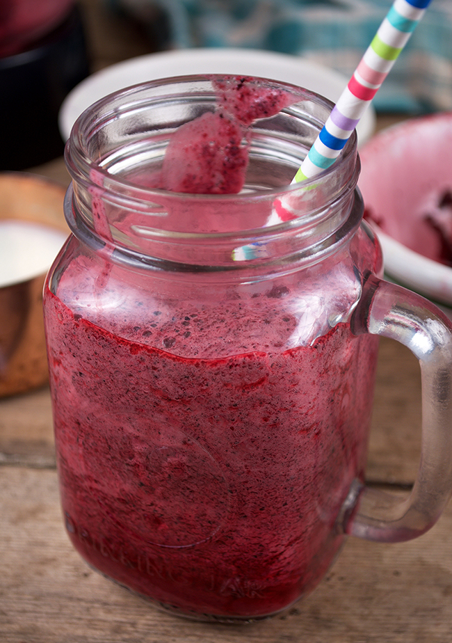 Berry Beet Smoothie | This delicious smoothie recipe will help you get a serving of high-fiber beets.
