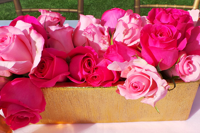 Pink Rose Centerpiece | Baby Shower Decor